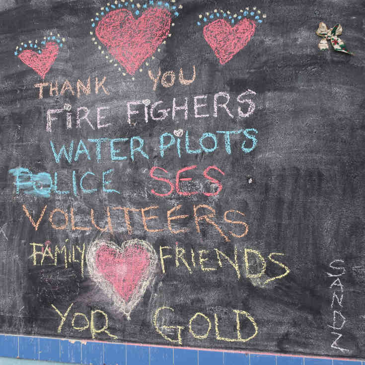 Thanks to fire-fighters at Batemans Bay