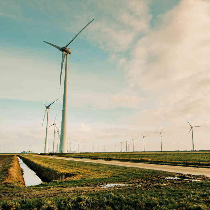 Wind farm in Netherlands