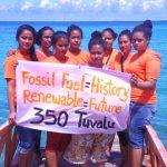 Women of Tuvalu protest inaction on climate change.